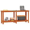 vidaXL Banco da lavoro con lo scaffale Marrone Cera 180 x 50 x 80 cm