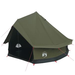 vidaXL Tenda Familiare Verde militare 6 persone Policotone