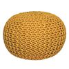 LABEL51 Pouf a Maglia in Cotone M Giallo
