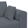 vidaXL Divano con cuscino 3 pcs Grigio scuro Velluto