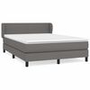 vidaXL Giroletto a Molle con Materasso Grigio 140x190 cm in Similpelle