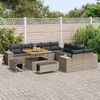 vidaXL Set Divano da Giardino con cuscino 13 pcs Grigio polyrattan