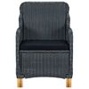 vidaXL Set Pranzo da Giardino 9pz con Cuscini Polyrattan Grigio Chiaro