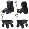 vidaXL Carrello Manuale Ribaltabile da Giardino 300 kg 75 L Nero
