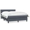 vidaXL Giroletto a Molle con Materasso Grigio Scuro 160x210 cm Velluto
