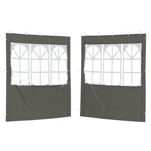 vidaXL Parete per tenda da festa 2 pz 200 x 195 cm Antracite