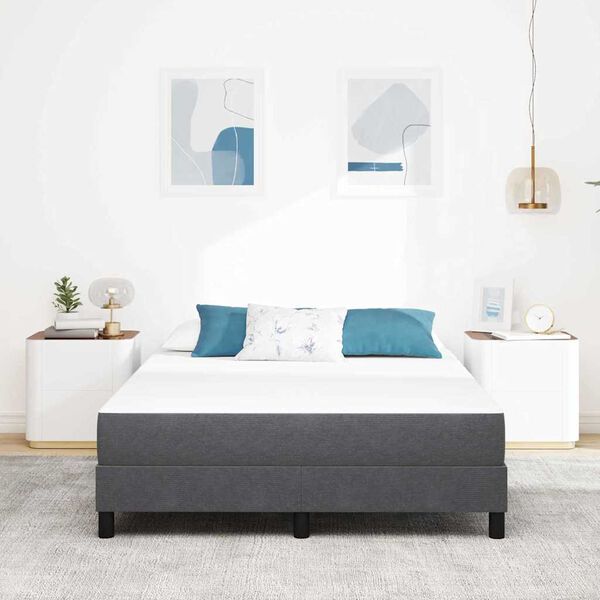vidaXL Materasso da Letto con materasso Grigio 140 x 200 cm Tessuto