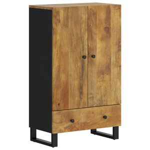 vidaXL Credenza con Cassetto 60x33x100 cm Legno Massello Mango e Ferro