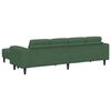 vidaXL Divano Verde Scuro 250 x 188 x 76 cm Tessuto in Cords