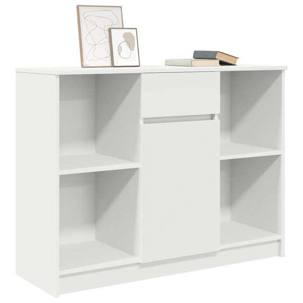 vidaXL Credenza con Cassetto Bianco 101x35x76 cm in Legno Multistrato