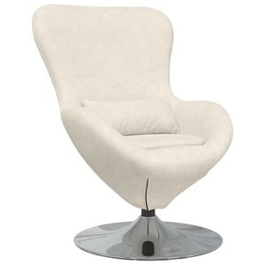 vidaXL Poltrona uovo Crema Velluto