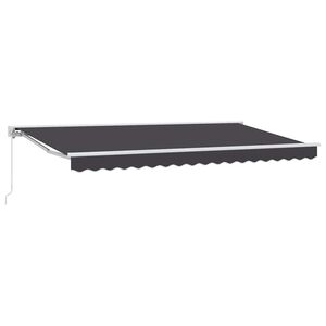 vidaXL Tendone manuale 3,5 x 2 m Antracite 100% Poliestere