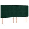 vidaXL Testiera ad Orecchio Verde Scuro 183x16x118/128 cm in Velluto