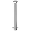 vidaXL Estensione Camino Argento 25 x 25 x 132 cm Acciaio inox