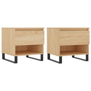 vidaXL Tavolini Salotto 2pz Rovere Sonoma 50x46x50cm Legno Multistrato