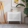 vidaXL Ante a Lamelle 2 pz Bianche 39,5x59,4 cm in Legno di Pino