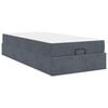 vidaXL Struttura letto con materasso 2 pcs Grigio Sfumato Velluto