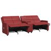 vidaXL Poltrona Massaggiante Reclinabile 4 Posti Rosso Vino Similpelle