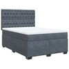 vidaXL Giroletto a Molle con Materasso Grigio Scuro 160x200 cm Velluto