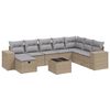 vidaXL Set Divano da Giardino 8 pz con Cuscini Beige Misto Polyrattan