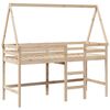 vidaXL Letto Soppalco con Scala e Tetto 90x190 cm Legno Massello Pino
