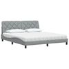 vidaXL Letto con Materasso Grigio Chiaro180x200 cm Tessuto