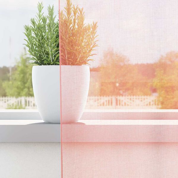 vidaXL Tende in Voile con Passanti 2 pz Rosa 140x245 cm