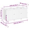 vidaXL Fioriera Giardino con Rivestimento 150x50x75 cm Massello Acacia