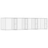 vidaXL Gabbia per cani Argento 800 x 200 x 200 cm Acciaio zincato