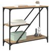 vidaXL Tavolo consolle Rovere artigianale 88,5 x 30 x 75 cm