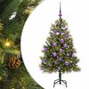 vidaXL Albero di Natale artificiale pieghevole con coni Verde 120 cm