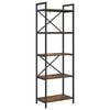 vidaXL Libreria Rovere fum&eacute; 56 x 34 x 171 cm Legno multistrato