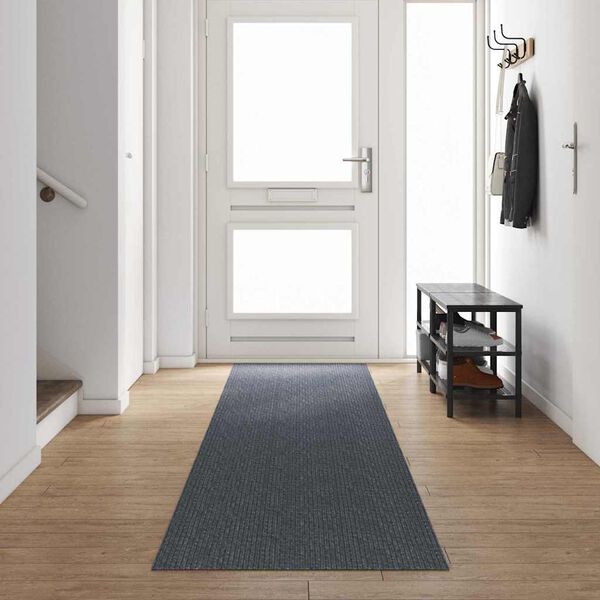 vidaXL Runner in Moquette Grigio 80 x 500 cm Tessuto