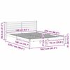 vidaXL Struttura del letto Marrone 160 x 220 cm Pino massello