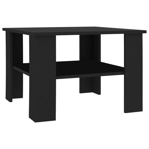 vidaXL Tavolino da Salotto Nero 60x60x42 cm in Legno Multistrato