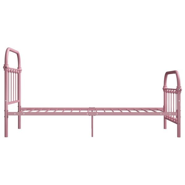 vidaXL Giroletto Rosa in Metallo 90x200 cm