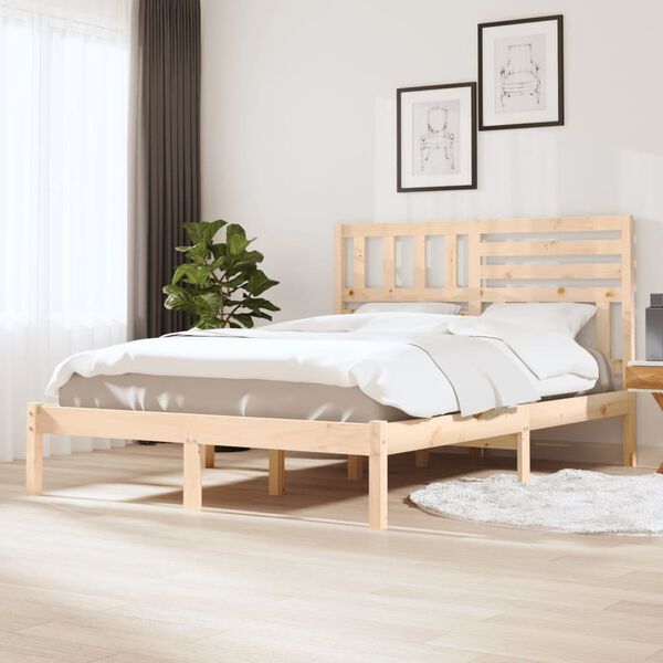 vidaXL Letto senza Materasso 120x190 cm in Legno Massello di Pino