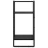 vidaXL Set mensole da parete 4 pcs Rovere Nero 65 x 25 x 30 cm