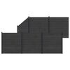 vidaXL Set di Recinzione 6 pz 965 x 186 cm WPC e Alluminio Nero