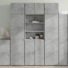 vidaXL Credenza Grigio Cemento 70x42,5x185 cm in Legno Multistrato