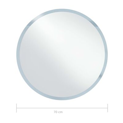 vidaXL Specchio a LED per Bagno 70 cm