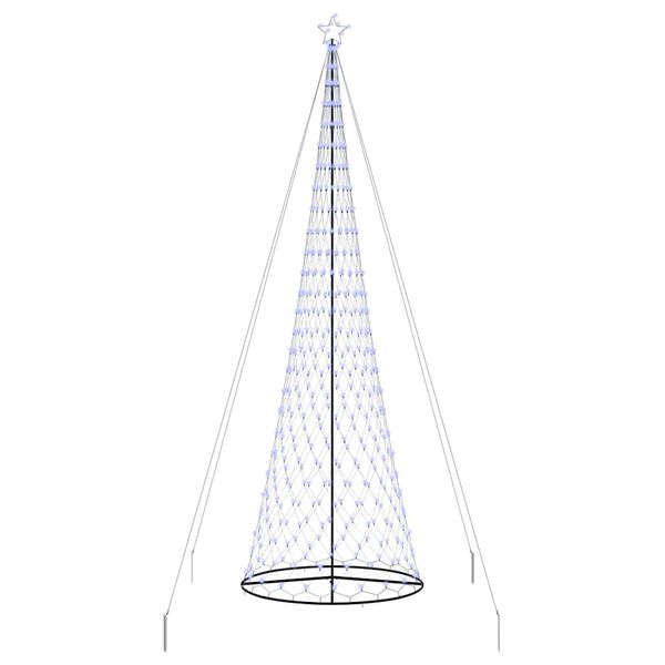vidaXL Albero di Natale LED con 555 LED Blu 500 cm Metallo