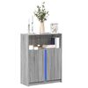 vidaXL Credenza con LED Grigio Sonoma 77x34x100cm in Legno Multistrato