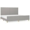 vidaXL Giroletto senza Materasso Grigio Chiaro 200x200 cm Tessuto