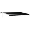 vidaXL Cornice per Tenda Manuale con LED Nero e Bianco 4 &times; 3 m