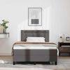 vidaXL Struttura letto con materasso con materasso Grigio 120 x 190 cm