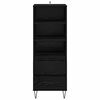 vidaXL Credenza Rovere Nero 40 x 36 x 110 cm Legno multistrato