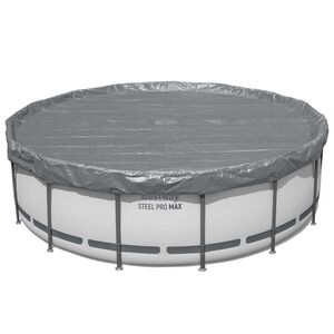 Bestway Copertura per piscina &Oslash;4,27 m Rotondo Poliestere Grigio