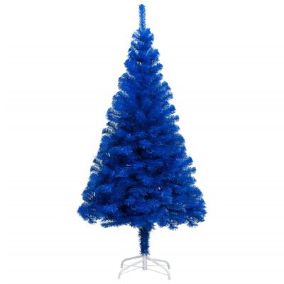 vidaXL Albero di Natale Preilluminato con Palline Blu 120 cm PVC
