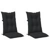 vidaXL Set di cuscini per sedia alta 2 pcs Melange nero